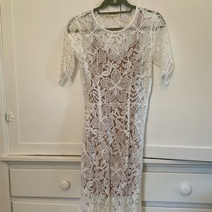White Luna maxi cocktail dress